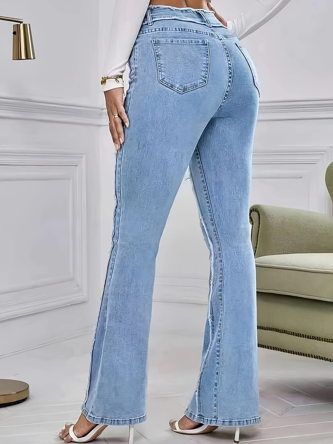 Mayla | Gestreepte High-Waist Jeans