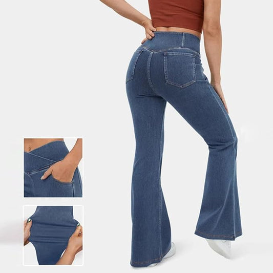 Veronica | Elastische Flatterende Flared Broek
