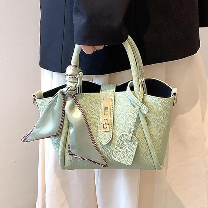 Tery | Luxe Handtas met Sjaaldetail en Gouden Sluiting