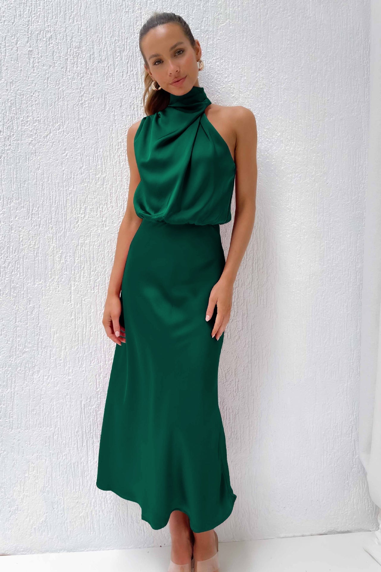 Lorna | Satijnen Halterjurk