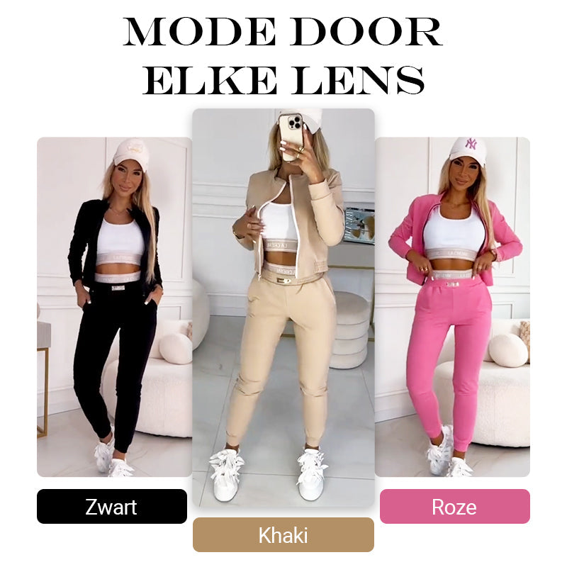 Ensemble de sport 3 pièces pour femme avec fermeture éclair