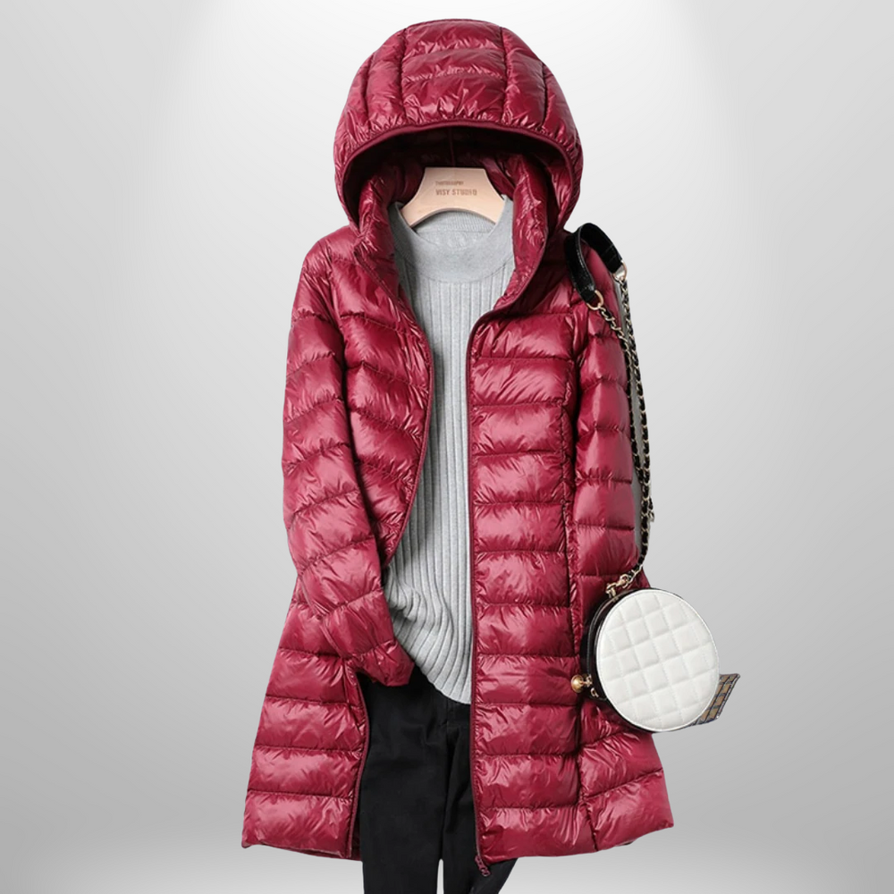 Veste matelassée légère pour femmes avec capuche