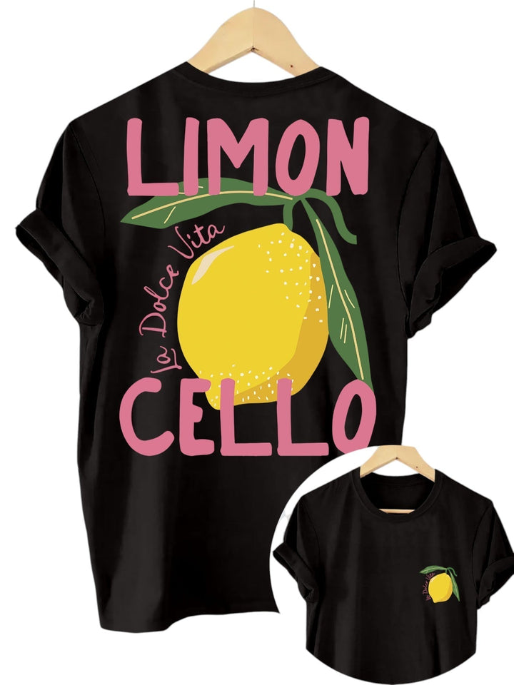 Casual Speels Dames T-shirt met Citroen Print