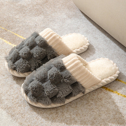Comfortabele Luxe Dames Pantoffels met Bontvoering
