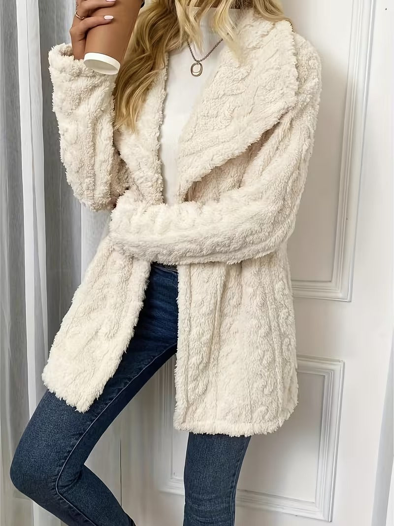 Luxe Dames Teddy Jas met Warme Voering