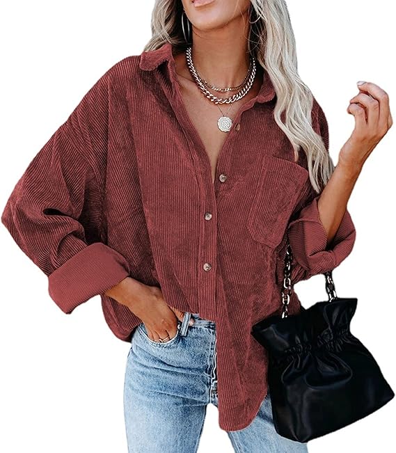 Agusta | Chemise-veston décontractée en velours côtelé