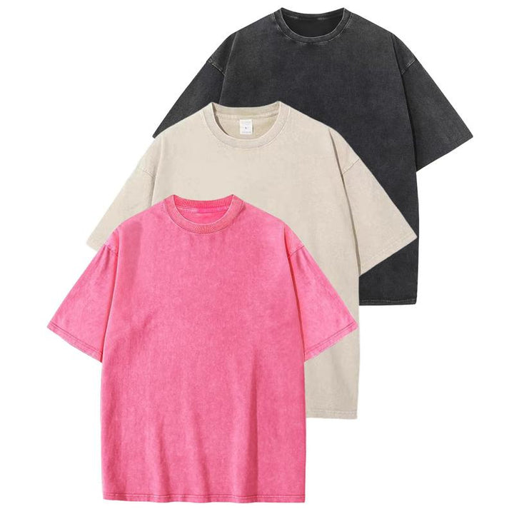 Lot de 3 T-shirts oversize tendance pour femmes avec coupe ample