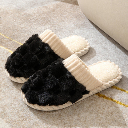 Comfortabele Luxe Dames Pantoffels met Bontvoering