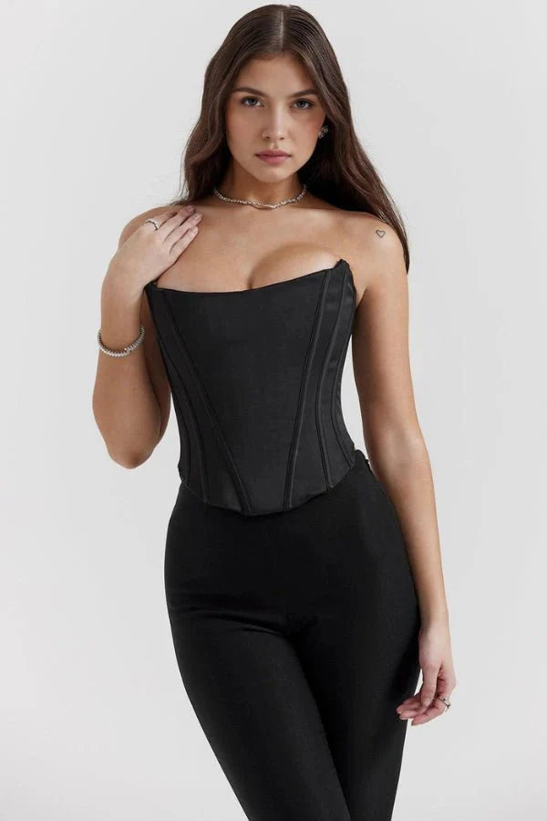 Strapless Elegant Fitted Corset Top for Women