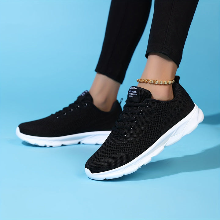 Lightweight Mesh Sneakers with Laces for Women