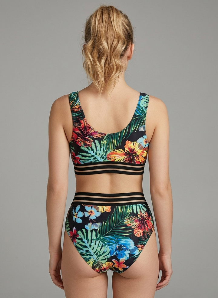 Annik | Tropische Bikini met Hoge Taille