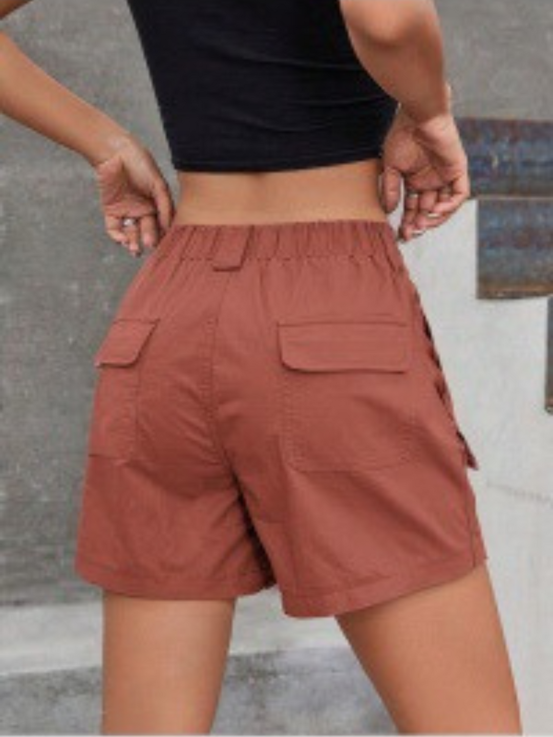 Stylish Women's Cargo Shorts with Pockets and High Waist