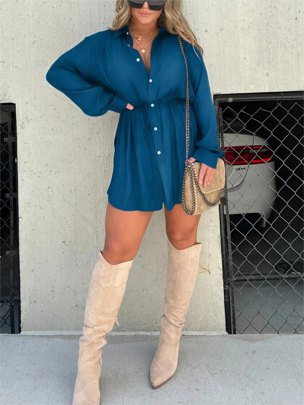 Jazz | Trendy satijnen romper jurk