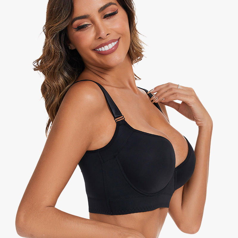 Women's Shaping Bra with Adjustable Straps and Wide Back Closure