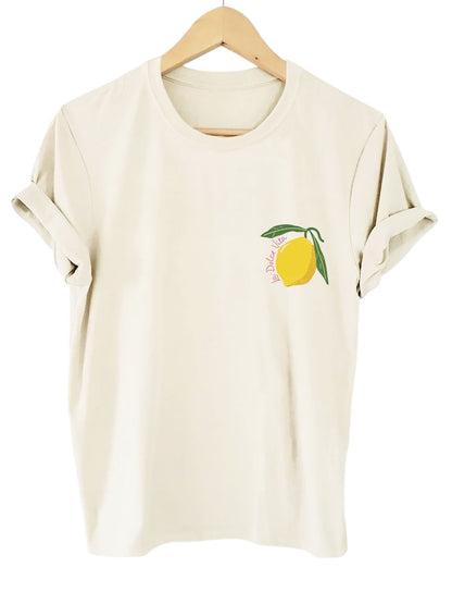 Casual Speels Dames T-shirt met Citroen Print