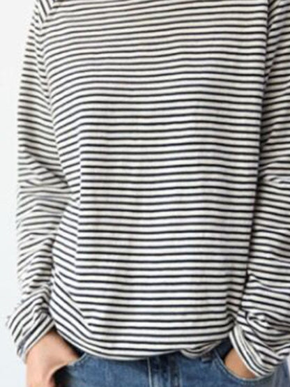 Annabela | Gestreepte Casual Longsleeve Shirt