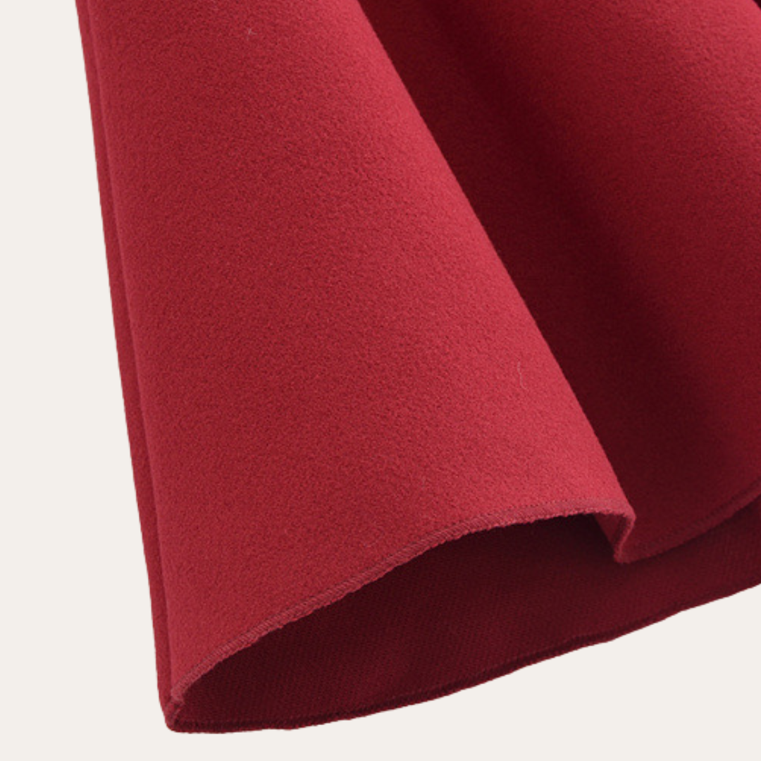 Elegante Dames Cape Jas met Ceintuur en Knoopsluiting