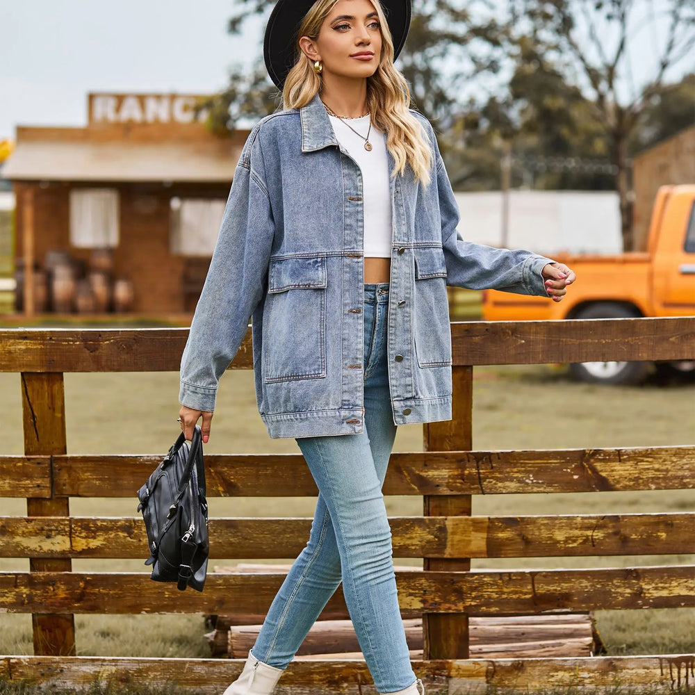 Darleen | Veste en jean oversize au style urbain
