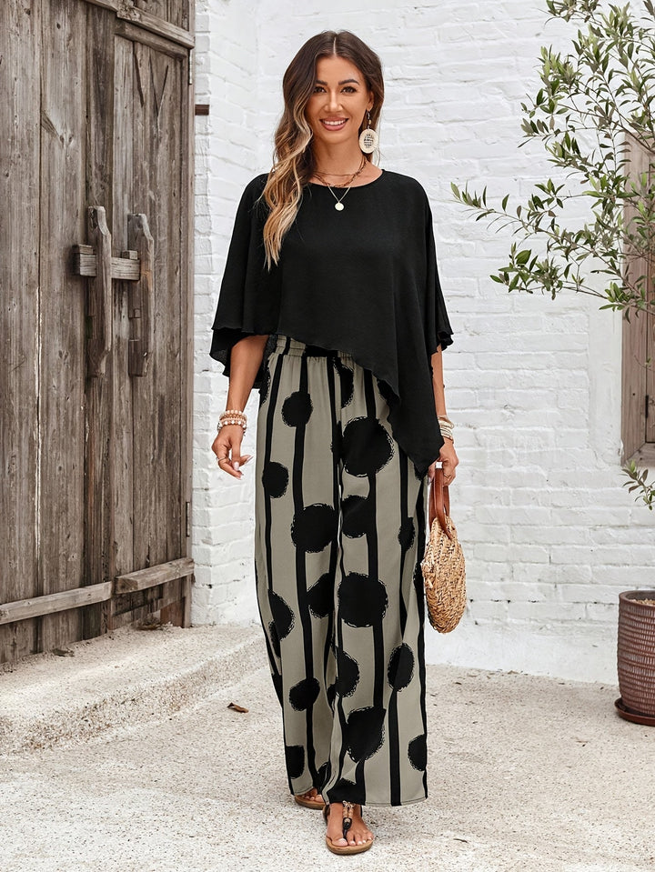 Helma | Elegante Set met Wijde Broek en Flow Top