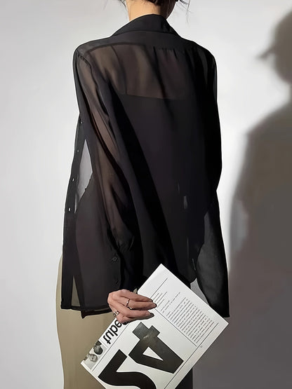 Blain | Semi-Transparante Crop Blouse