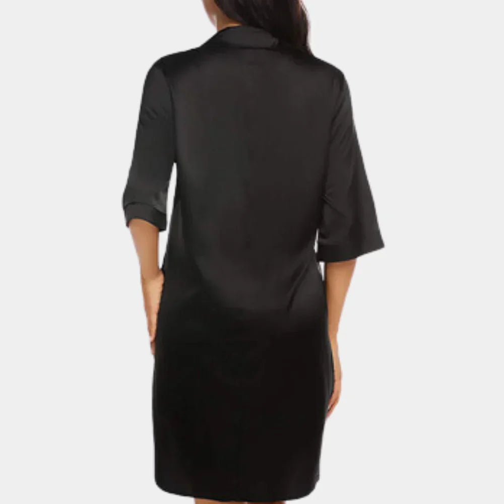 Chemise de nuit oversize confortable pour femmes avec boutons et col