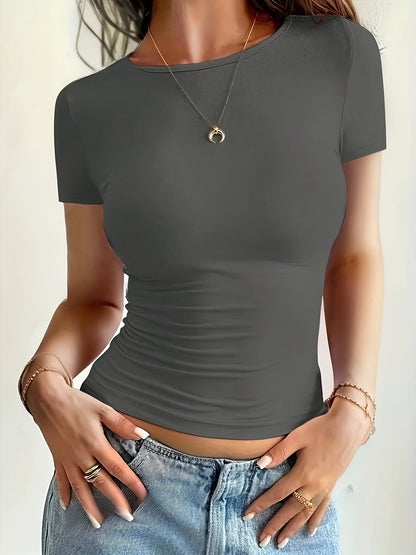 Brandee | Aansluitend Basic T-Shirt