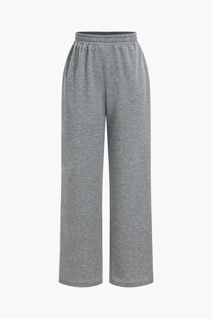 Trendy Dames Loungewear Set Met Off Shoulder Top En Wijde Pijpen