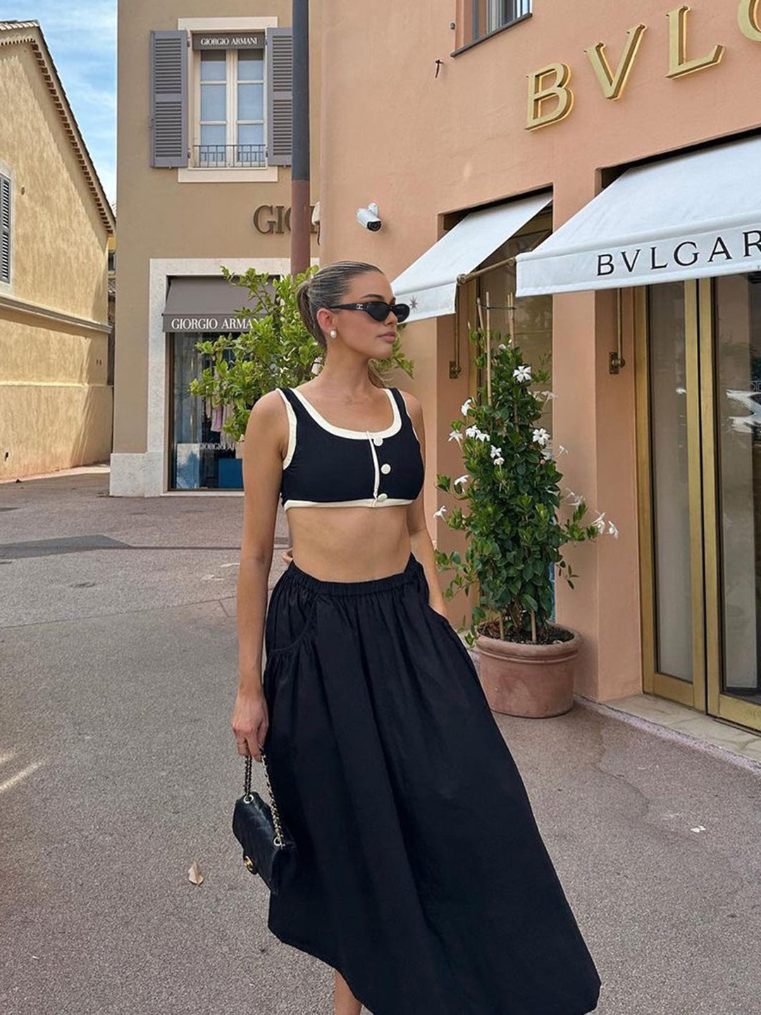 Allis | Vintage Bikini Set met Knopenaccent