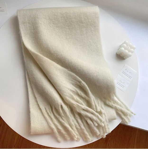 Luxe Zachte Dames Pastel Sjaal met Franjes