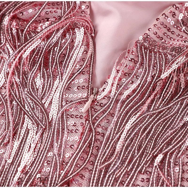 Robe Anna | Robe cocktail élégante avec franges