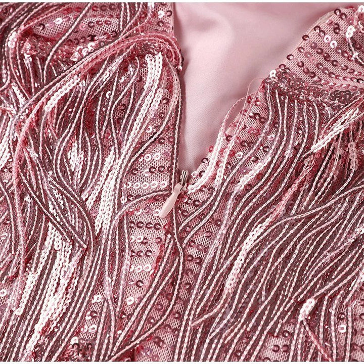 Robe Anna | Robe cocktail élégante avec franges