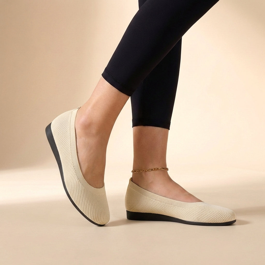 Women's Casual Ballerina Sandals With Slip-On Style And Low Sole