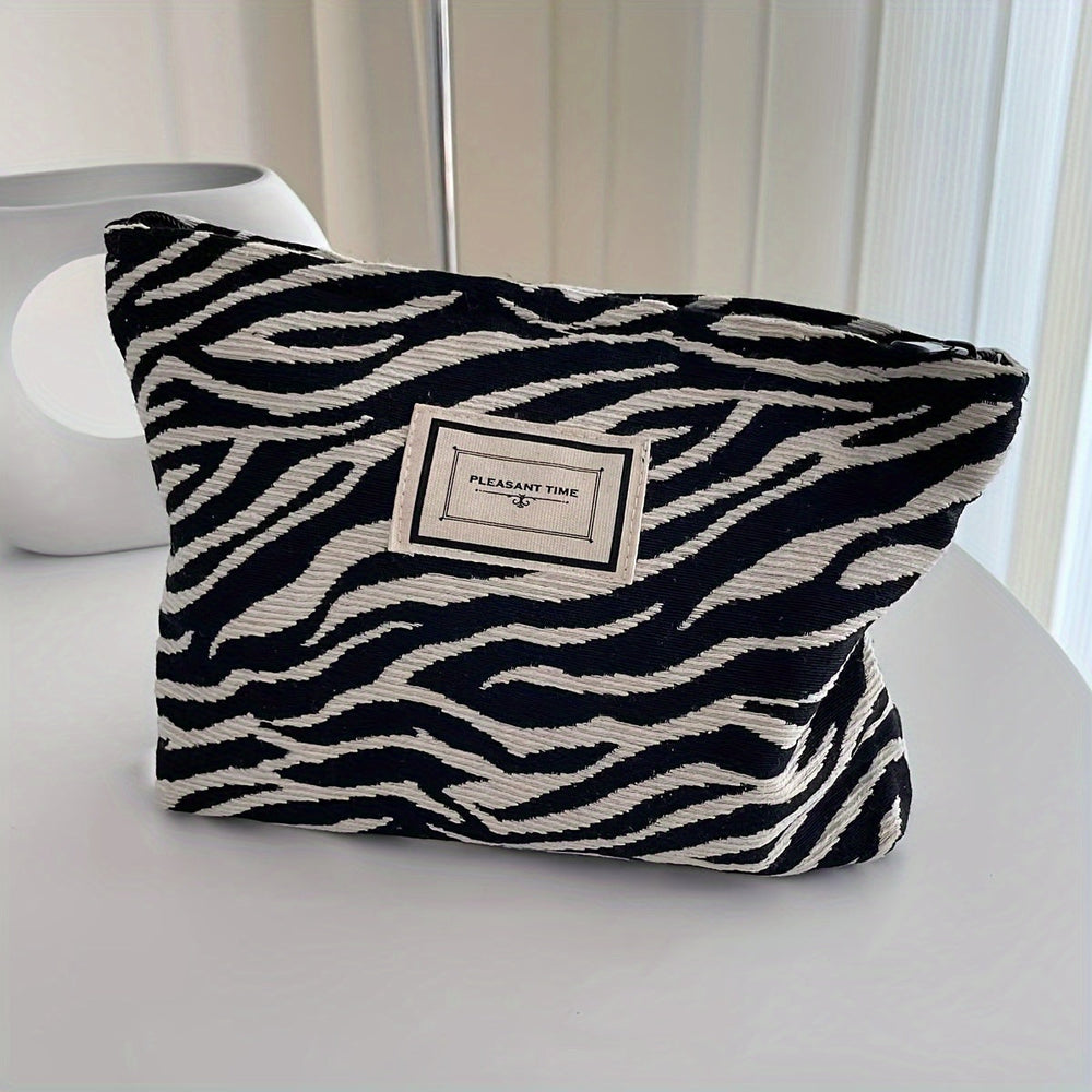 Bridgette | Zebra-Print Cosmetic Bag