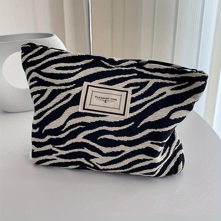 Bridgette | Zebra-Print Cosmetic Bag