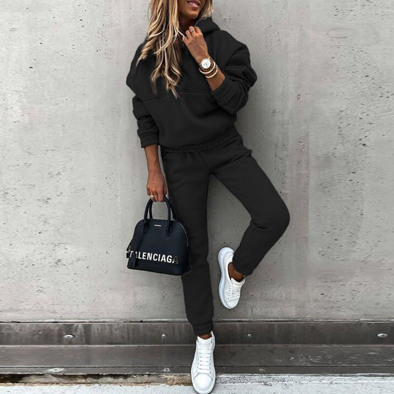 Trendy Dames Trainingspak Met Hoodie En Joggingbroek