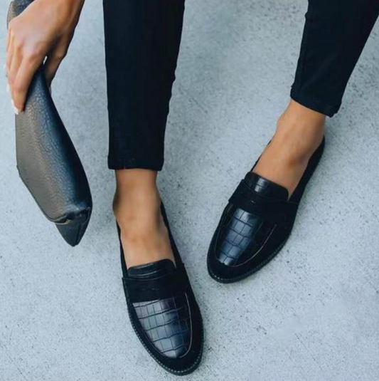 Cecilia - Comfortabele en Stijlvolle Zwarte Loafers voor Vrouwen