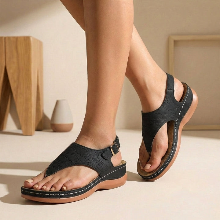 Comfortable Orthopedic Women's Sandals With Buckle Closure