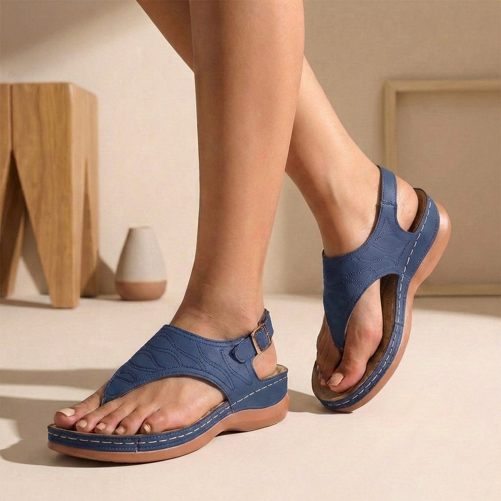 Comfortable Orthopedic Women's Sandals With Buckle Closure