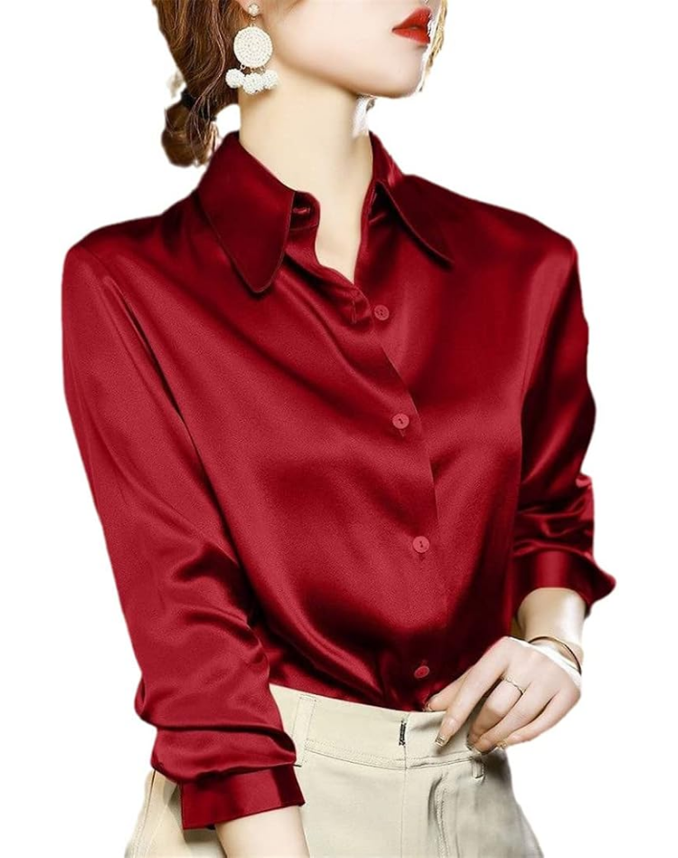 Luxury Blouse for Women with Button Closure and Long Sleeves