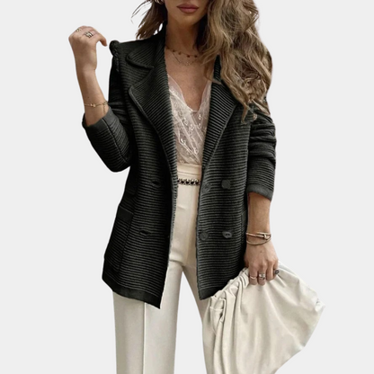 Renisa | Gebreide Double-Breasted Blazer