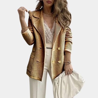 Renisa | Gebreide Double-Breasted Blazer