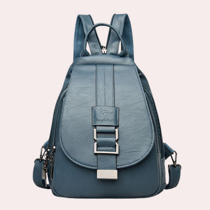 Virginie | Luxe Vegan Leren Rugzak met Moderne Buckle