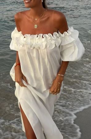 Alyce | Zomerse Off-Shoulder Jurk met Ruches