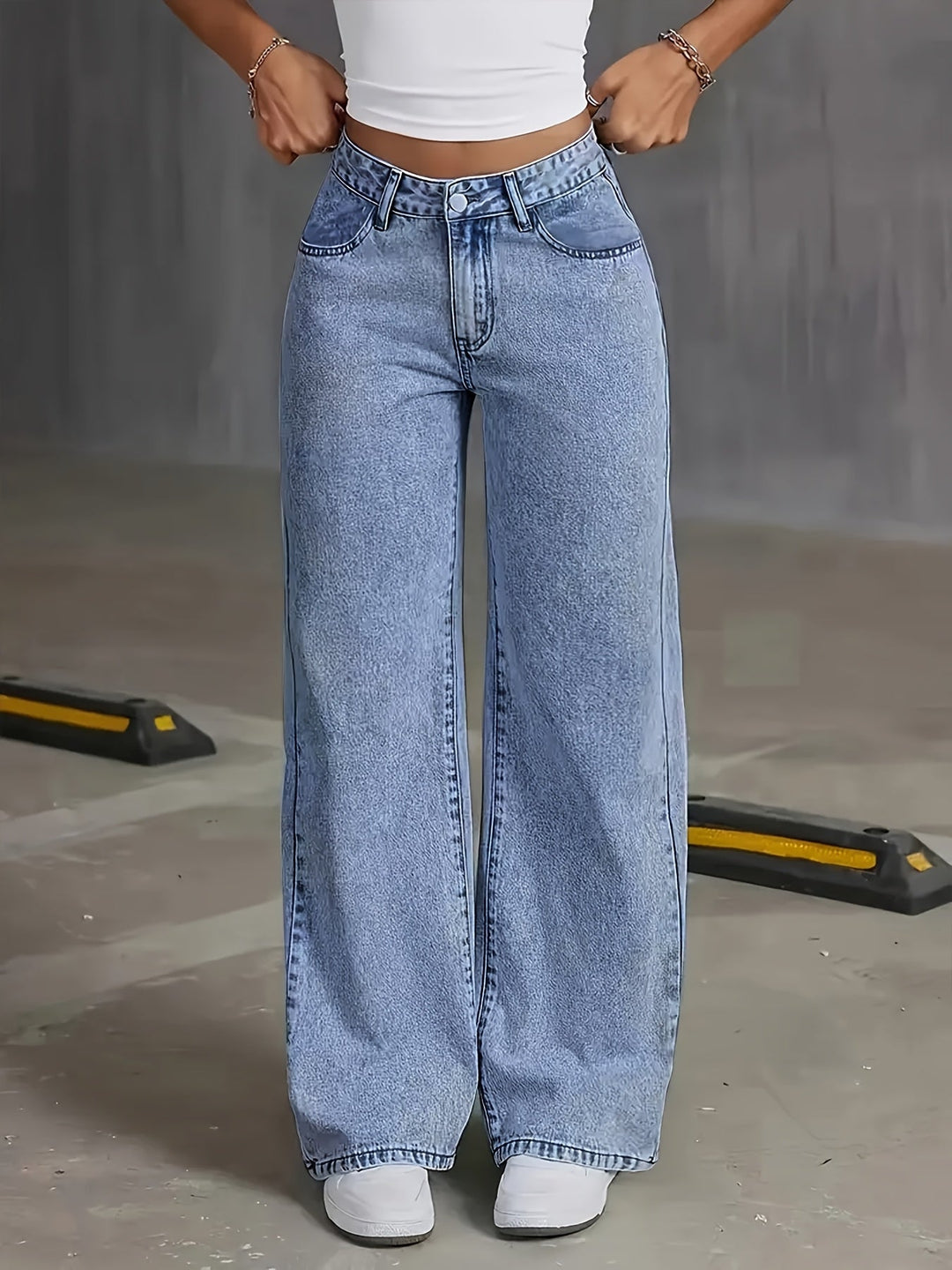 Harriet | Wide Leg Jeans met Vintage Look