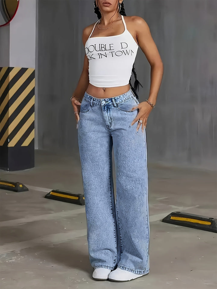 Harriet | Wide Leg Jeans met Vintage Look