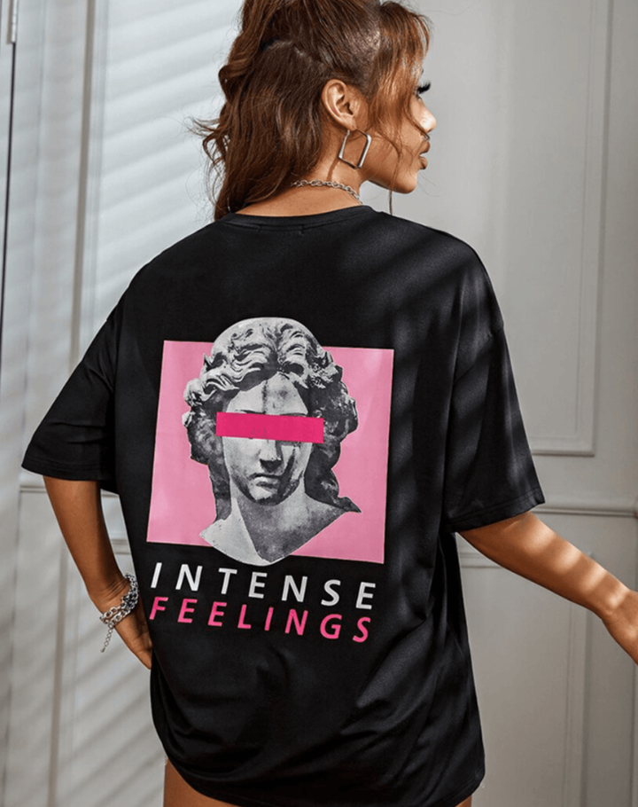 Casual koszulka z podwójnym wzorem i okrągłym dekoltem dla kobiet