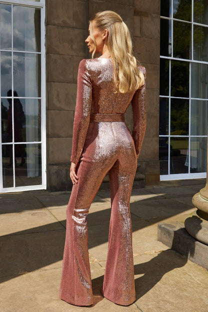 Reecha | Luxe Glanzende Jumpsuit
