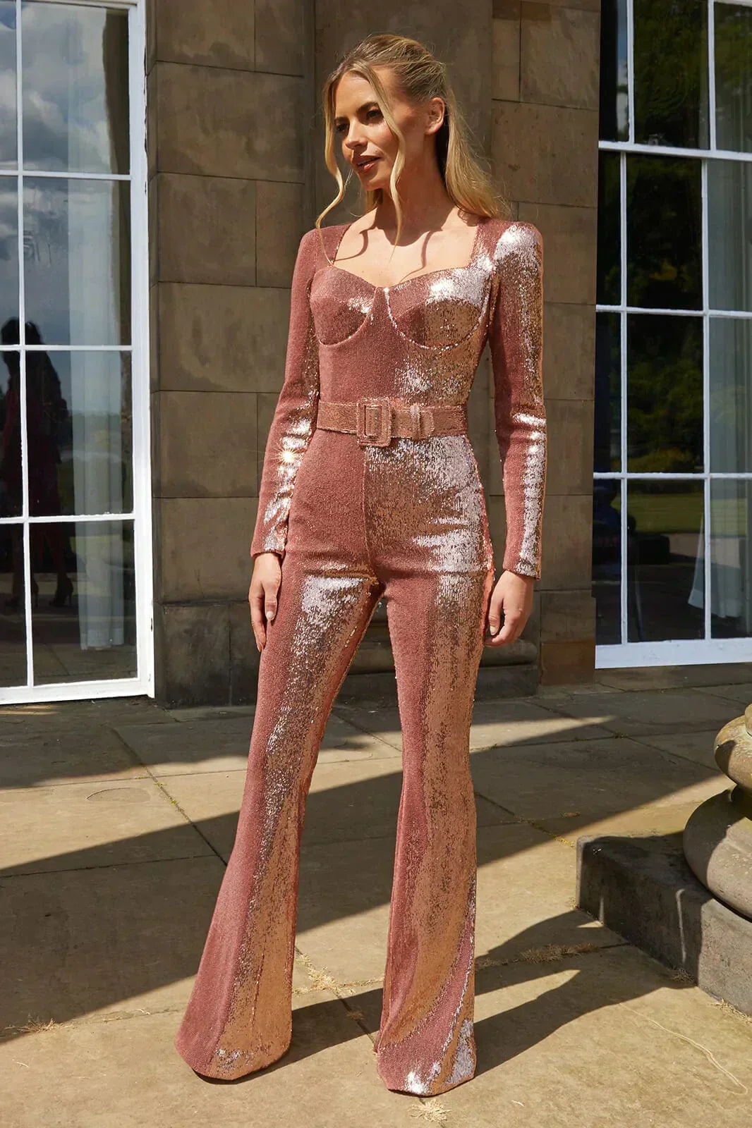 Reecha | Luxe Glanzende Jumpsuit