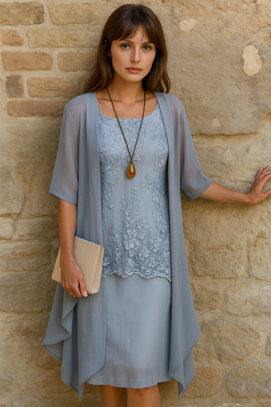Ania | Chique Set met Kant en Chiffonlaag