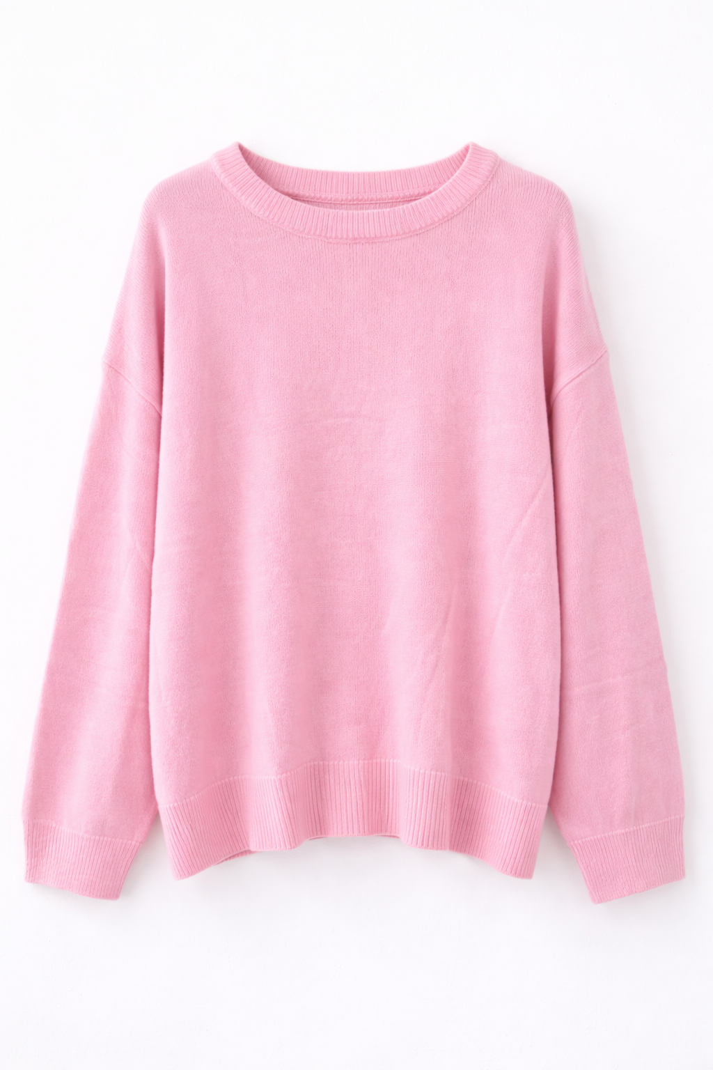 Pull d'hiver tricoté doux oversize pour femmes avec manches longues